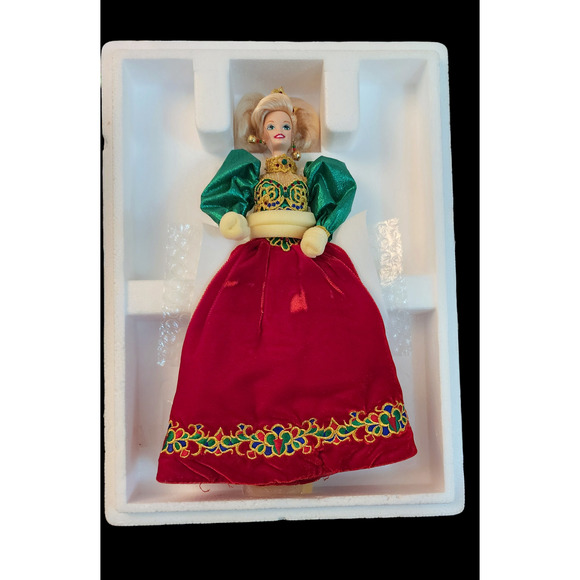 New 1995 Holiday Jewel Porceline Barbie Collector Edition still in box - Picture 1 of 8